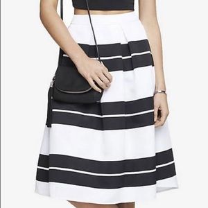 EXPRESS High Waisted Pleated Midi Skirt